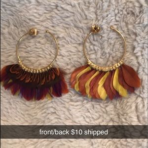 Feather earrings
